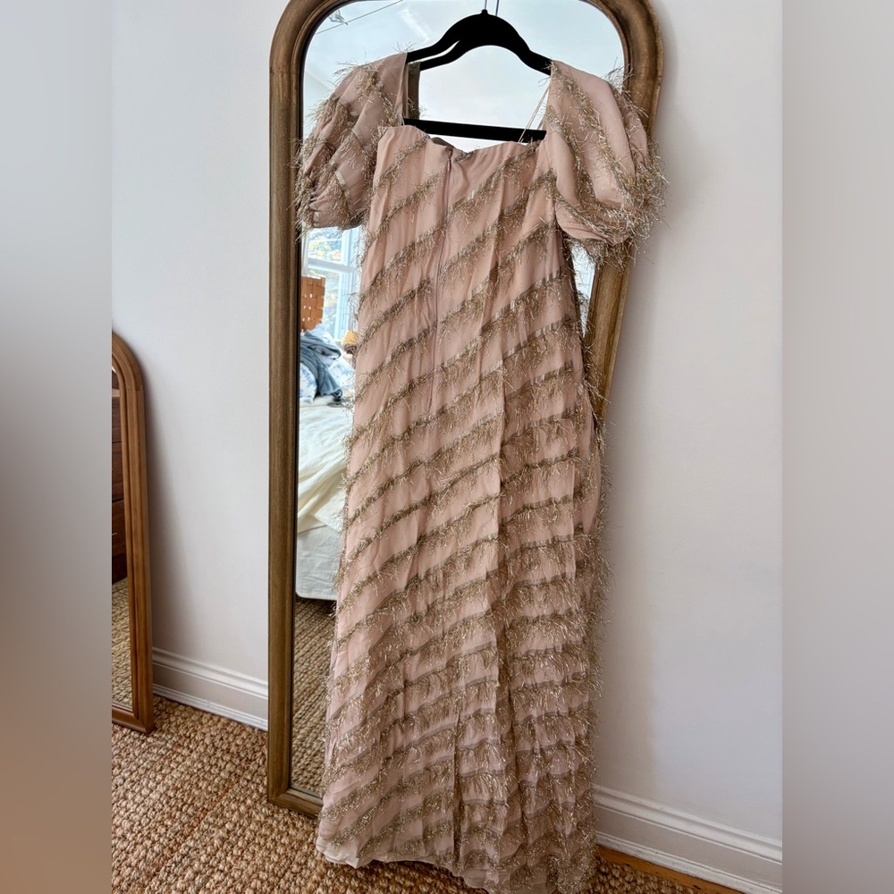 Markarian Cream Textured Maxi Dress — image 3 of 4